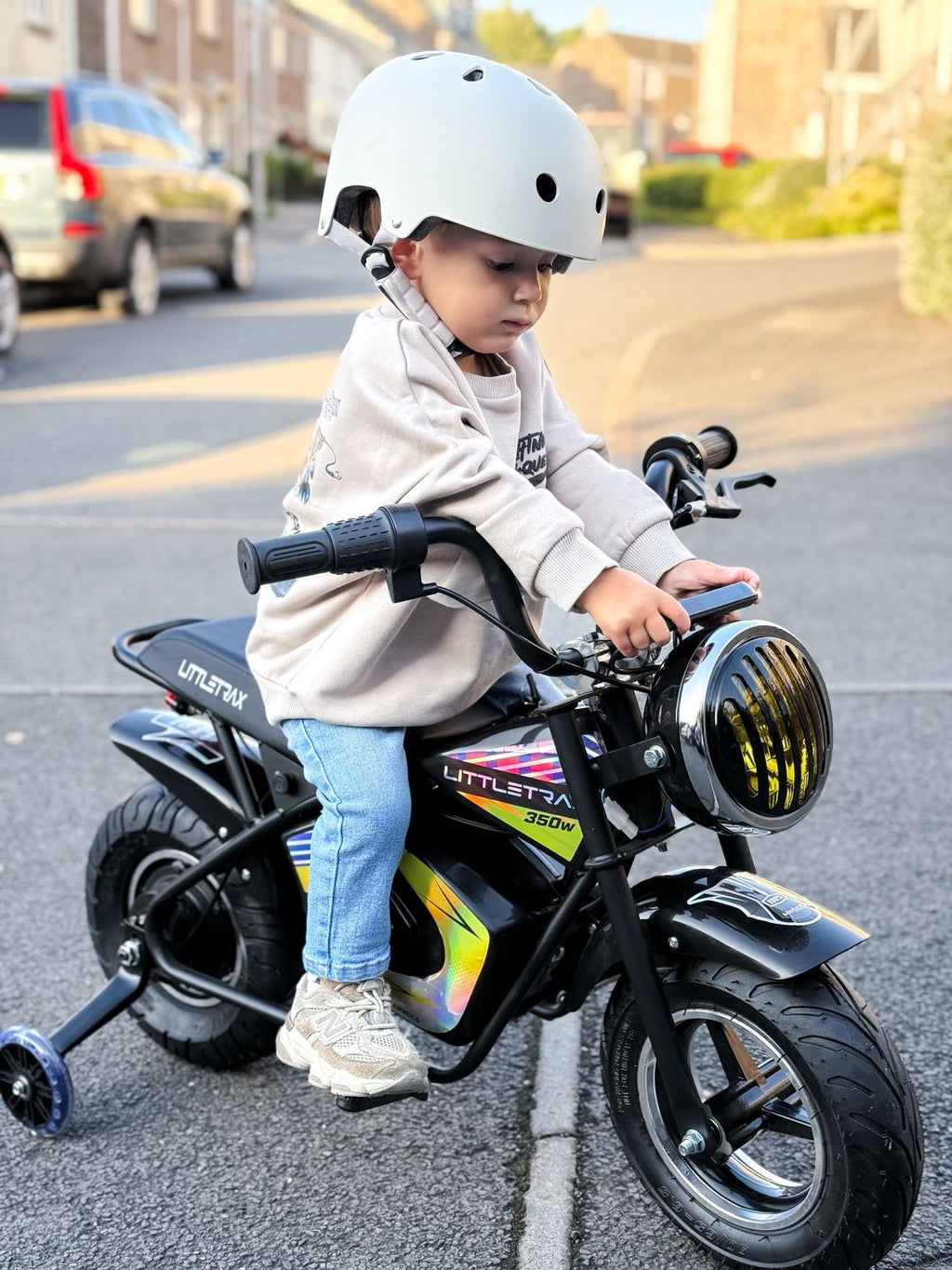 Littletrax 350W Kids Electric Bike – Ages 3 to 12+ Ride On Mini Monkey Bike