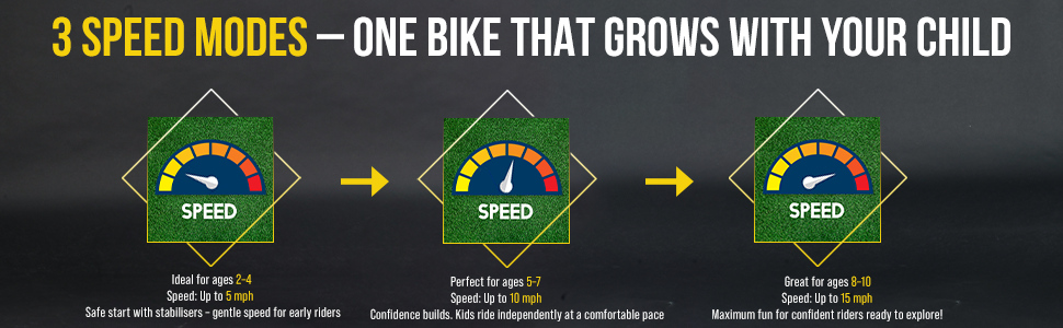 Littletrax 350W Kids Electric Bike – Ages 3 to 12+ Ride On Mini Monkey Bike