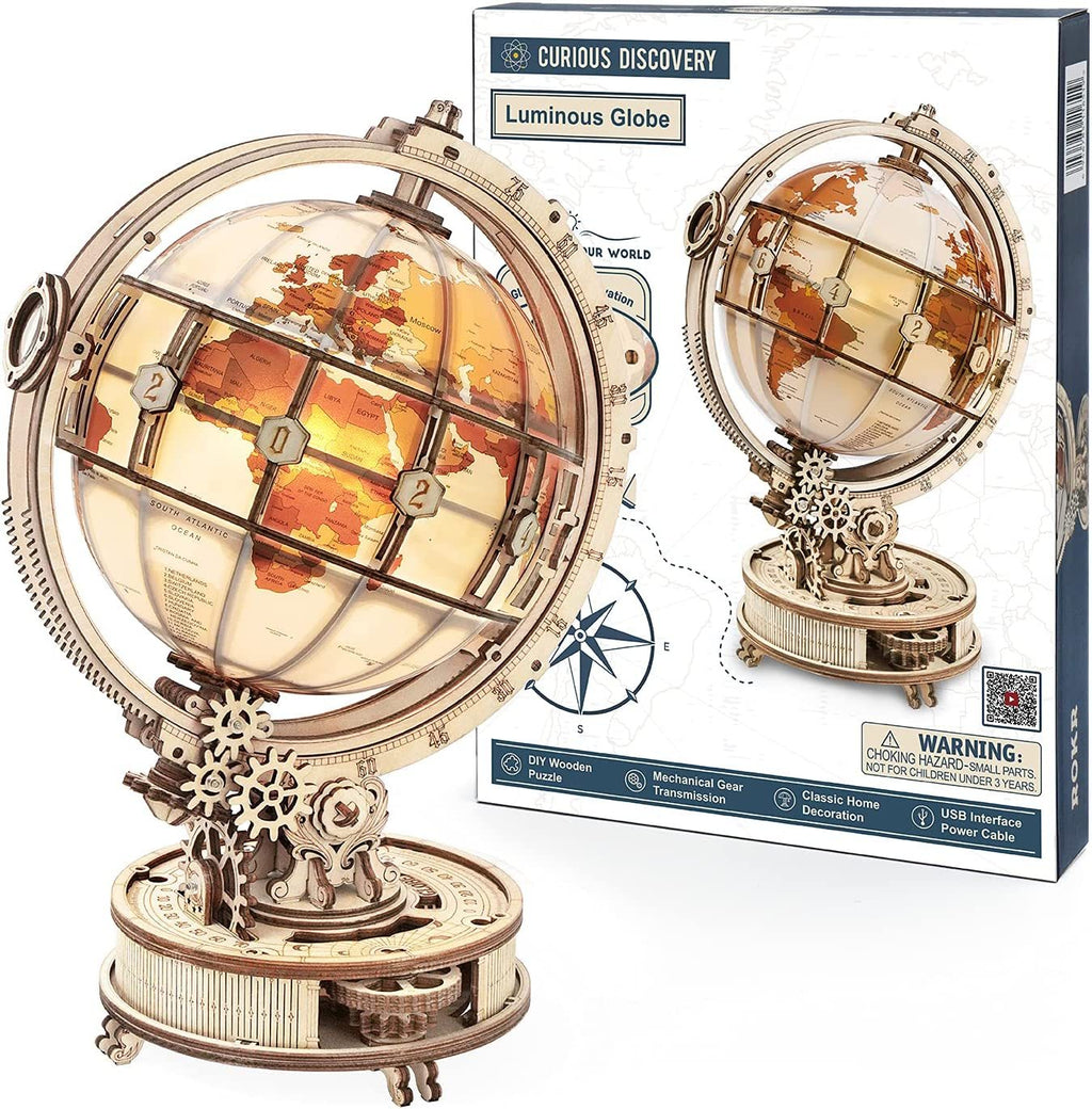 ROKR Luminous Globe 3D Wooden 180PCS Model
