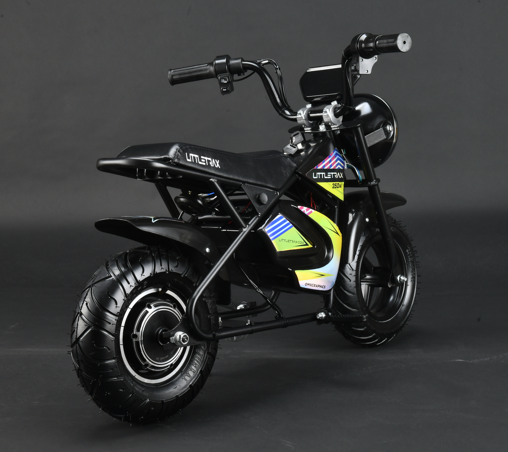 Littletrax 350W Kids Electric Bike – Ages 3 to 12+ Ride On Mini Monkey Bike