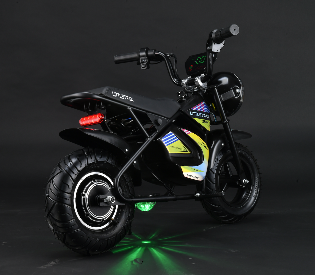 Littletrax 350W Kids Electric Bike – Ages 3 to 12+ Ride On Mini Monkey Bike