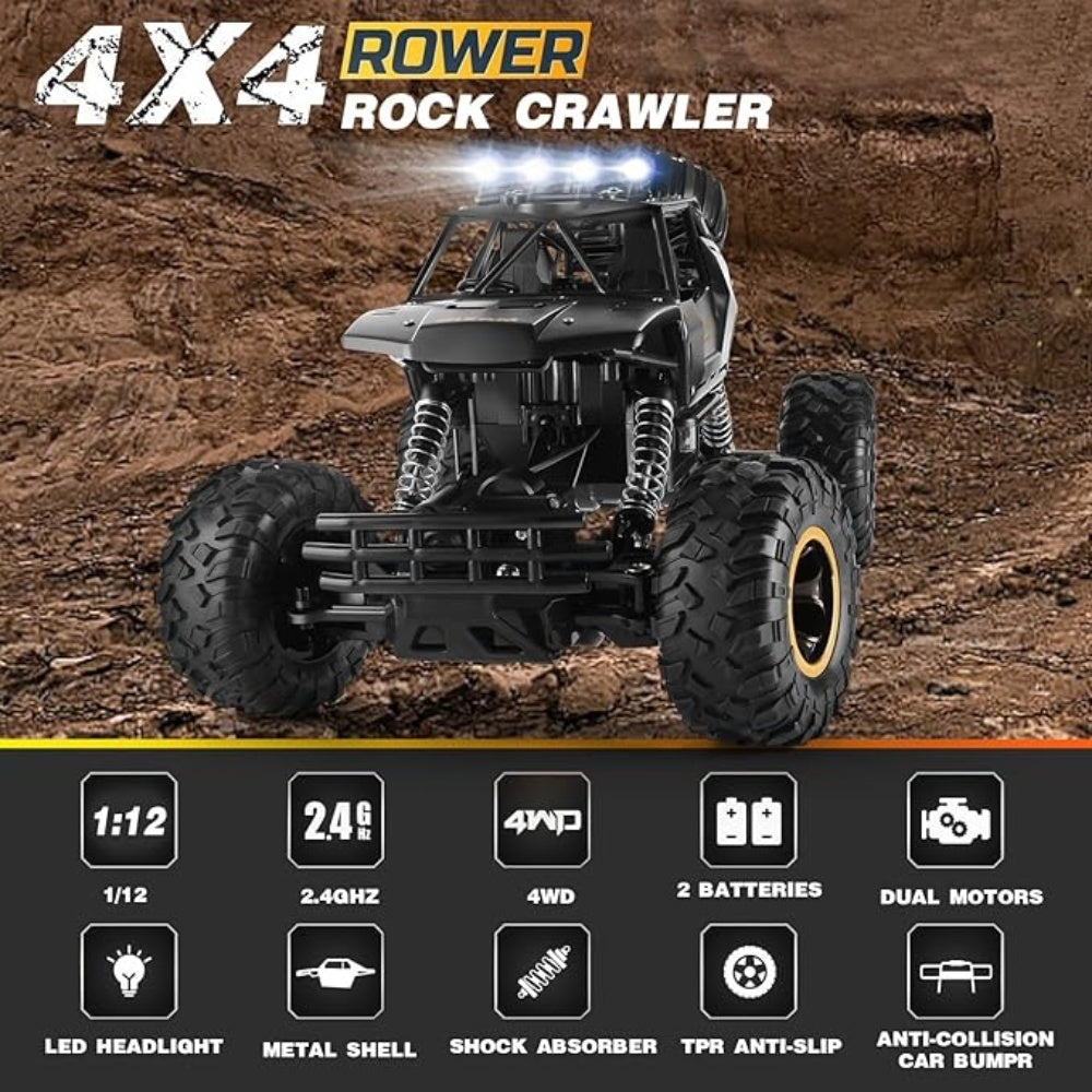 UK 4DRC RC Car Rock Crawler Rechargeable Off Road Truck 4WD